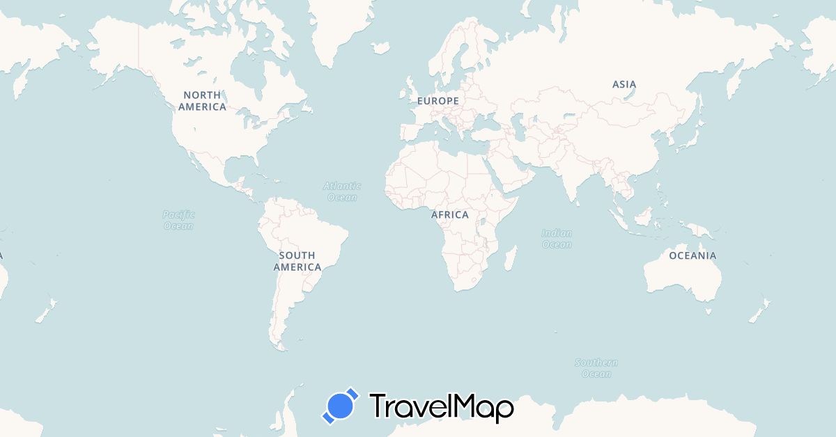 TravelMap itinerary: driving in United Arab Emirates, Brunei, Indonesia, Kenya, Laos, Malaysia, Nepal, Oman, Philippines, Singapore, Thailand, East Timor, Taiwan, Tanzania, United States, Vietnam (Africa, Asia, North America)